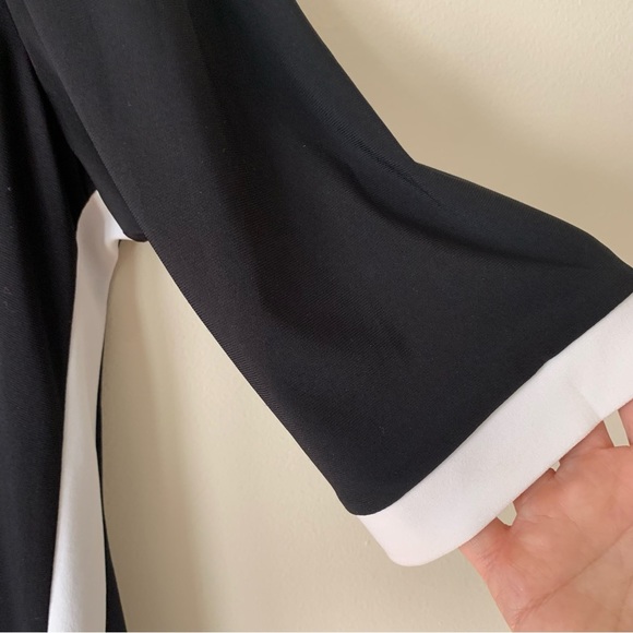 Joseph Ribkoff Black and White Tunic Asymmetrical Hem Size 10 - Picture 12 of 13